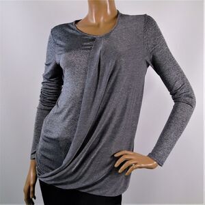 Banana Republic  Long Sleeve Top Drape Faux Wrap